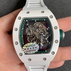 Richard Mille RM055 KV Factory White Ceramic Skeleton Dial