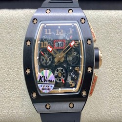 Richard Mille RM011 KV Factory Black Ceramic Skeleton Dial